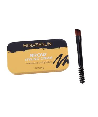 BIUDECO 2 Pcs Eyebrow Styling Cream Waterproof Suit Wax Stick Brow Pomade Eyebrow Wax Pen Lip Gloss Kit