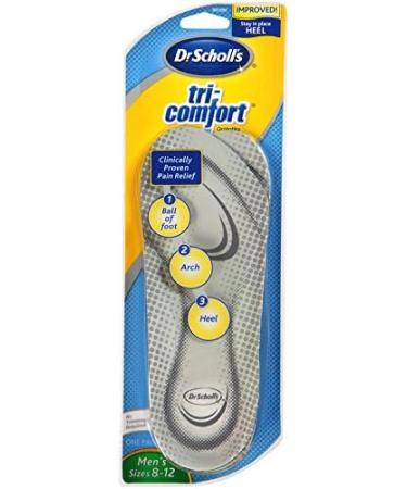 Dr. Scholl's Tri-Comfort Orthotics Inserts Men's Size 8-12 - 3 Pack (1 Pair Per Package) - Buy Online on GoSupps.com