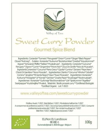Buy Sweet Curry Powder - Indian Bio 100g | Authentic Yellow Curry Spice for Delicious Meals - Buy Online on GoSupps.com