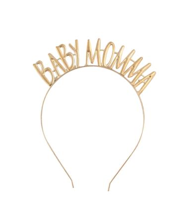 Amosfun Baby Clothes Tiara Head Band Womens Headbands Fashion Headbands Mom Hair Hoop Gold Outfit Mom to Be Headband Mom Headband Party Headband Party Costume Headgear Miss Clothing Alloy