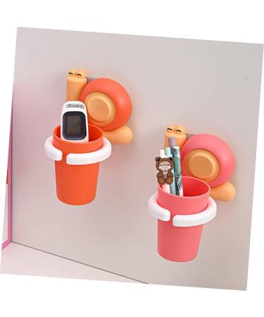 Cartoon Toothbrush Holder Set for Kids - Wall-Mounted Snail Design & Brushing Kit | Fun Bathroom Supplies - Buy Online on GoSupps.com