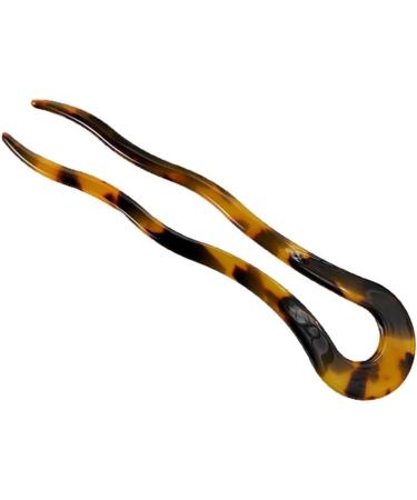 amangul Twist Hair Stick Clip Acetate Large Wavy -Shaped Hairpin Tortoise Pin(5) - Buy Online on GoSupps.com