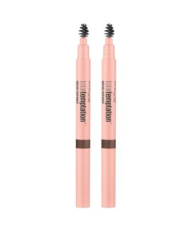 Maybelline Total Temptation Eyebrow Definer Pencil - Medium Brown (2 Count) | Enhancing Eyebrow Pencils - Buy Online on GoSupps.com