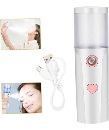 Face Mist Steamer 27ml Facial Handy Sprayer Hydrating Mister USB Rechargeable for Skin Care White - Buy Online on GoSupps.com