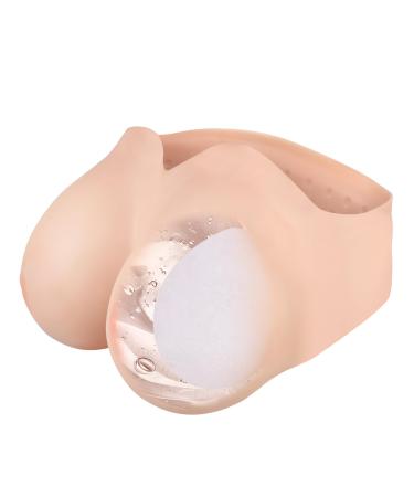 Icever silicone breast shapes 2.0 gen. mixing filling gel & cotton light false h cup realistic breast prostheses for mastectomy crossdresser transgender (size xl - h cup light -skinned ivory white) size xl - h cup light -skinned