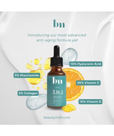 5 in 1 Facial Serum for Brighter Hydrated Skin - Buy Online on GoSupps.com