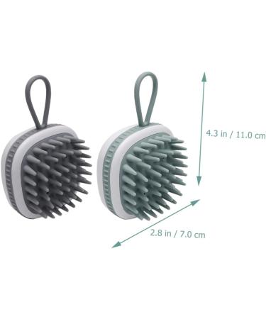 WOONEKY Silicone Shampoo Comb Set - 2 Pack Scalp Brushes for Effortless Hair Washing & Scalp Care - Buy Online on GoSupps.com