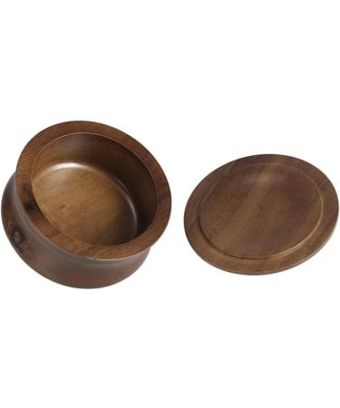 Buy Ipetboom Wooden Shaving Bowl for Men - Wet Shaving Essentials with Lid & Brush | Travel-Friendly Design - Buy Online on GoSupps.com