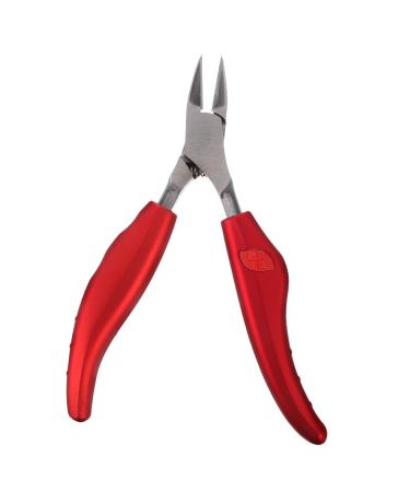 Housoutil Hawk Mouth Pliers Pedicure Nail Cuticle Mouse Halloween Girl Manicure Nail Art Tool para Handle Rubber and Plastic Red Heavy Manicure Tools