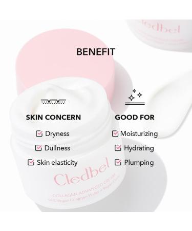 Collagen Advanced Cream 50ml - Vegan Firming & Hydrating Daily Cream for All Skin Types | Korean Skincare with 56% Vegan Collagen Elastin & Hyaluronic Acid - Paraben-Free - Buy Online on GoSupps.com