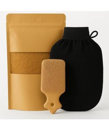 VITALIA Purifying Moroccan Hammam Pack 100g Tabrima Powder + Exfoliating Kessa Glove + Natural Pumice Stone