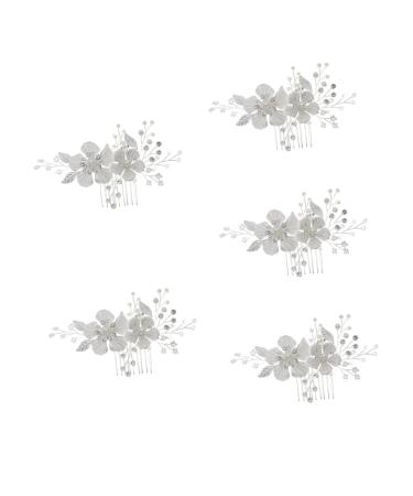 minkissy Accessories wedding hair comb clip Bride Headdress prom hair accessories Bride Wedding Headdress Flower Hair Clip hair combs crystal hair comb Hair up copper wire pearl Comb