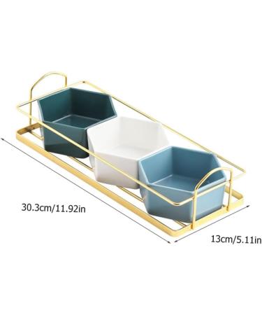 Zerodeko 1set Compartment Platter Trays for Food Serving Compartments Glass Snack Platter Dish Pickles Nordic - Buy Online on GoSupps.com