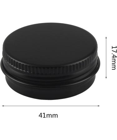 50 Pack 15ml Matte Black Aluminum Screw Cap Jars - Empty Cosmetic Containers with Stickers | Ideal for Creams & Candles - Buy Online on GoSupps.com