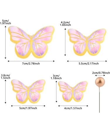 70 PCS Butterfly Cupcake Toppers Assembled 60 PCS Butterfly Cupcake Topper & 10PCS Gold Ball Cupcake Topper for Baby Shower Kids Birthday Wedding Party Anniversary - Buy Online on GoSupps.com