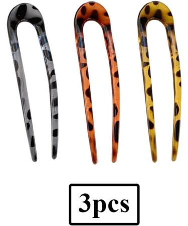 Vasemele 3 Pieces Uper Shape Hairpin Vintage U Shape Hairpin French Style Hairpin Hairpin Hairpin Bun Chopsticks Hairpins - Buy Online on GoSupps.com