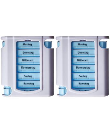 Osma pill/tablet box 13x11x4cm weekly division (pack of 2) 1 piece (pack of 2)
