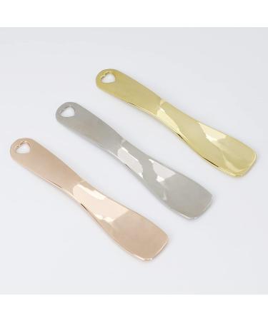 3 PCS Metal Cosmetic Spoons | Zinc Alloy Mini Skincare & Mask Spatulas - Facial Cream & Beauty Scoop Set (Silver, Gold, Rose Gold) - Buy Online on GoSupps.com