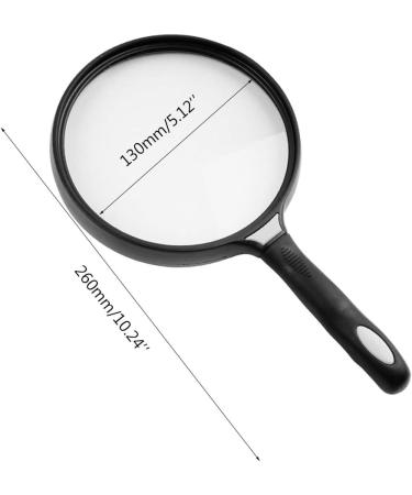 130mm Large Lens Handheld Magnifier 2.5X Reading Newspaper Map Glass Ergonomic Handle Loupe Cordless Grass Trimmer - Buy Online on GoSupps.com