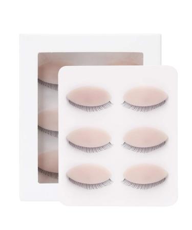 3 Pairs Removable White Eyelids for Eyelash Extension Practice Head - Lifelike Realistic Eyelids - Buy Online on GoSupps.com