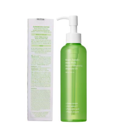 Green Tomato Double Cleansing Ampoule Oil 200g | Waterproof Makeup Remover | Blackhead Cleanser for Sensitive Skin | Korean Skincare for Men & Women - Buy Online on GoSupps.com