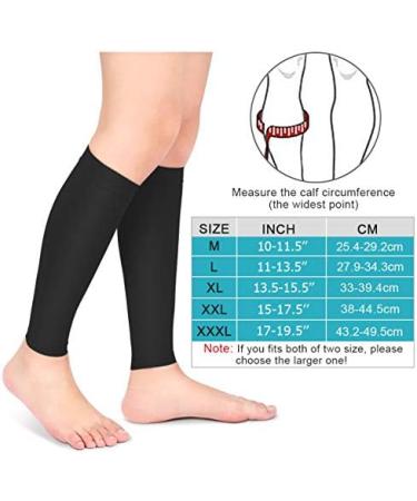 Yosoo Health Gear Calf Compression Socks 20-30mmHg for Varicose Veins - Black Large - Buy Online on GoSupps.com
