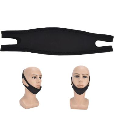 Adjustable Snoring Stop Belt Chin Strap - Black Nylon for Men and Women - Bedroom and Office Sleep Aid - Buy Online on GoSupps.com