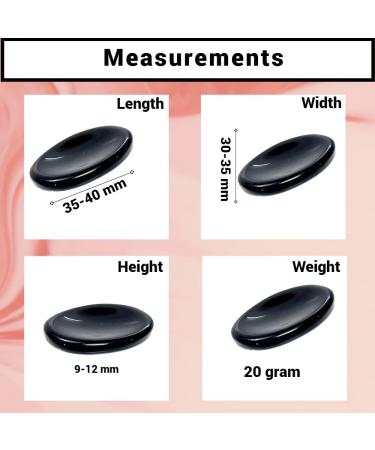 Black Obsidian Thumb Stone for Anxiety Relief - Healing Crystal Chakra Worry Stone for Meditation and Spiritual Balance - Pocket Palm Stone for Stress Relief and Crystal Gifts - Buy Online on GoSupps.com