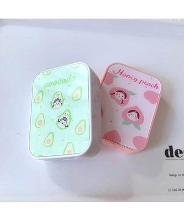Portable Green Optometry Lens Container | Cute & Compact Contact Lens Box for Girls | Stylish Two-Part Storage Solution - Buy Online on GoSupps.com