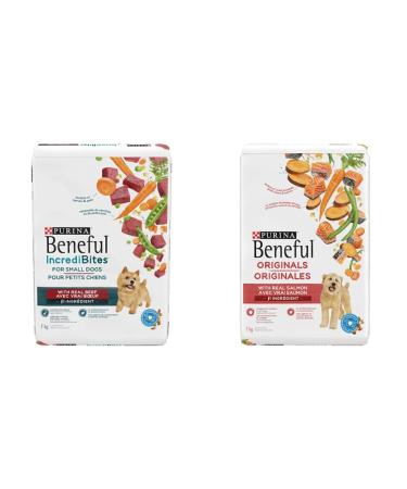 Beneful Incredulities Dry Dog Food for Small Dogs Real Beef & Beneful Originals Dry Dog Food Salmon | 7 kg Each