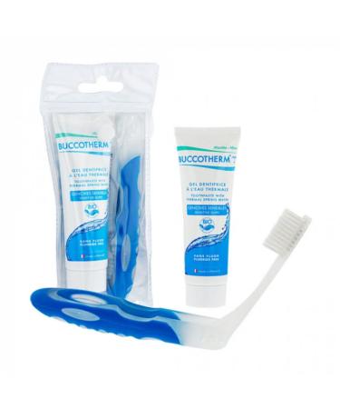 Buccotherm Sensitive Gums Toothpaste Gel with Thermal Water FLUORINE FREE - 2 x Adult Travel Kit