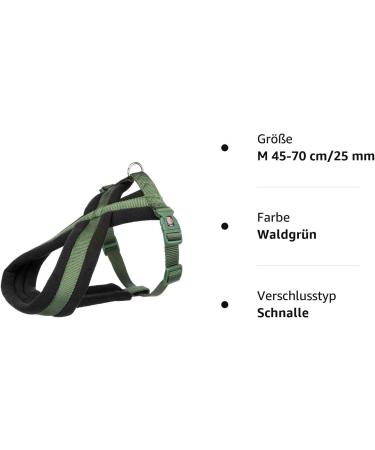 Premium Touring Harness for Dogs - Forest M (45-70 cm/25 mm) | Pack of 1 - International Shipping Available - Buy Online on GoSupps.com