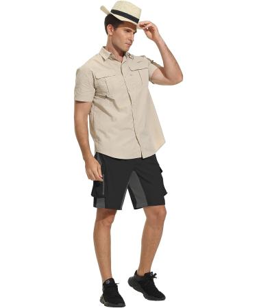 VAYAGER Men's Lightweight Hiking Cargo Shorts - Black, XX-Large - Buy Online on GoSupps.com