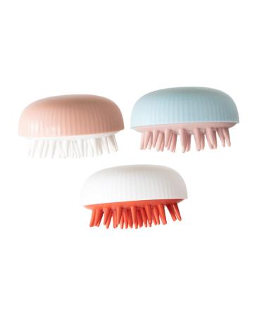 Beavorty 12 Stk Shampoo brush scalp massage curb head wash brush dual-use-design cleaning ridge hair washers made of silicone head massage for the shower pebbles bathing brush
