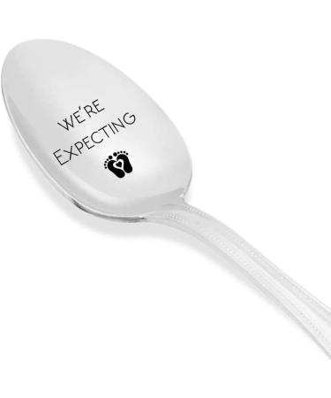 We're Expecting Spoon | Pregnancy Announcement | New Baby Mom | Daddy Gift | Engraved Unique Gift Ideas by Boston Creative Company LLC - Buy Online on GoSupps.com