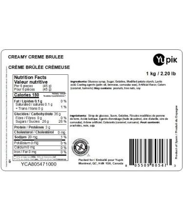 Yupik Gummy Creme Brulee 1 kg Gluten-Free Soft & Chewy Gummies Creamy Flavor Dessert-Like Treats Sweet Candy Delicious Snack Ideal for Gifting & Holidays 1 kg (Pack of 1) - Buy Online on GoSupps.com