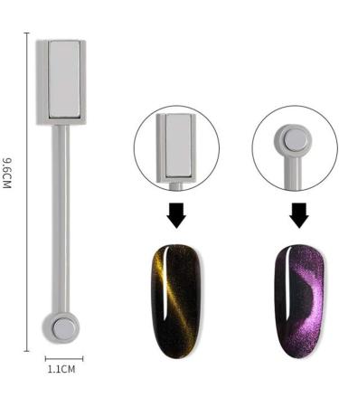 Muuzoning 6-Piece Nail Art Magnetic Stift Set | 3D Cat Eye Magic Manicure Tools | DIY Double-Head Nail Art Board & Magnet Stick - Buy Online on GoSupps.com