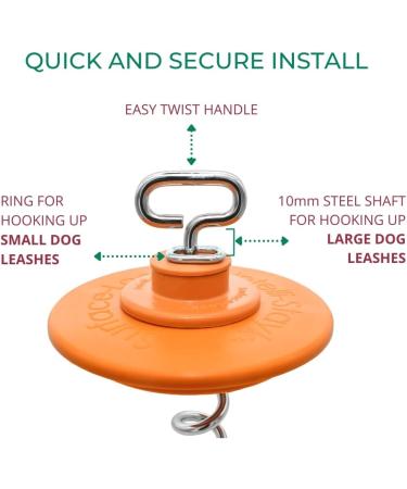 Intellileash Products Intelli-Stayk Dog Tie-Out Stake with Special Surface Lock Technology. Prevents Pulling Out and Bending. (Intelli-Stayk with Beast Dog Surface-Lock) - Buy Online on GoSupps.com