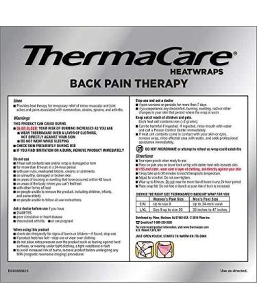 Thermacare Heatwraps Lower Back & Hip L-XL - Limited 9 Count Pack - Buy Online on GoSupps.com