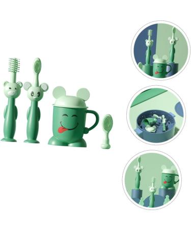 Buy Minkissy 1 Set Toothbrush Set Silicone Oral Care & Training Toothbrush with Tooth Cup for Kids | International Shipping - Buy Online on GoSupps.com