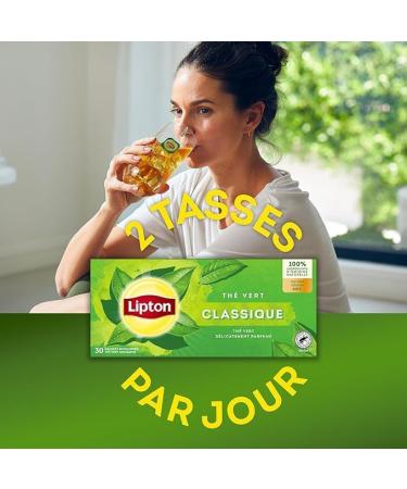 Lipton Th Vert Aromatis Infusion Froid ou Chaud Go t Myrtille & Mure Bien Etre Ingr dients d'Origine 100% Naturelle 60 Sachets Pyramid - Buy Online on GoSupps.com