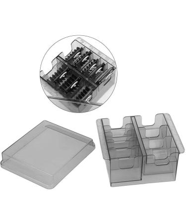 Haircutting Limit Comb Storage Box Transparent Grey Plastic Hair Clipper Guide Combs Accessories Holder - Buy Online on GoSupps.com