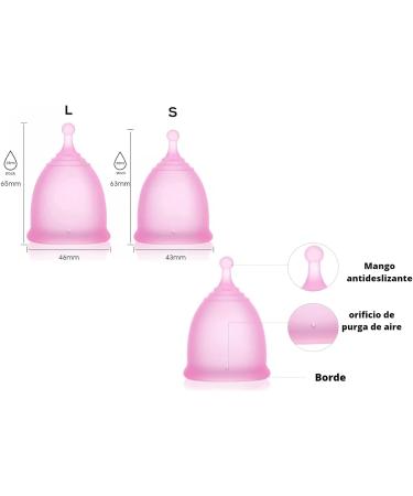 Buy Ella y Yo Menstrual Cup Set - 2 Sizes (S & L) Sterilizer & Cotton Bag | 100% Soft Medical Silicone Washable & Reusable - Buy Online on GoSupps.com
