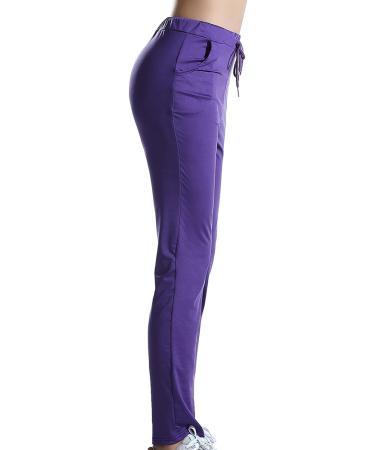 WILLBEST Joggers for Women Stretch Plain Jogging Tracksuit Bottoms Lounge Loose Fit Sweatpants Running Gym Workout Trouser Sweat Jog Pants Loungwear L 3211-djufh-purple-a - Buy Online on GoSupps.com