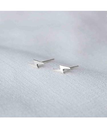 Boho Thunder Studs Earrings - Silver Lightning Bolt Jewelry for Women & Girls | Cute Friendship Gift - Buy Online on GoSupps.com