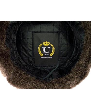 Fur Winter Ushanka Russian Hat with Secret Pocket & Red Star Emblem - X-Large White - Buy Online on GoSupps.com