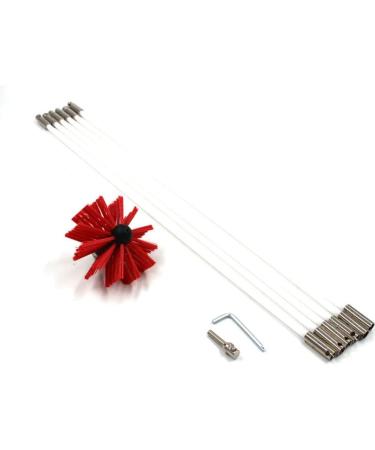 Electric Drill Chimney Brush Set - Lint Remover & Fireplace Cleaning Tool Accessories for Efficient Dryer Vent & Flue Cleaning (41x12cm - Buy Online on GoSupps.com