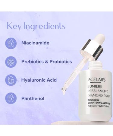 ACELABS Advanced Brightening & Anti-Aging Serum - Niacinamide Ceramide Hyaluronic Acid | Hydrate Tighten & Even Skin Tone - 1.01oz - Buy Online on GoSupps.com