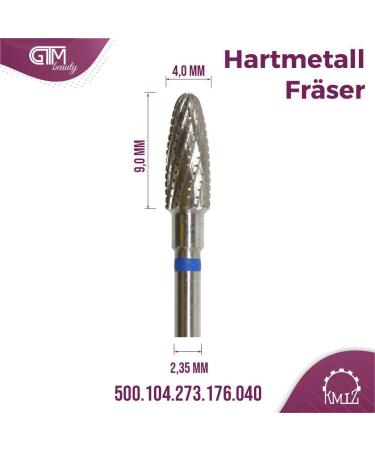 KMIZ Professional Hard Metal Milling Cutter - Blue Ring 500.104.273.176.040 | Perfect for Gel & Acrylic Nail Manicure & Pedicure - Buy Online on GoSupps.com