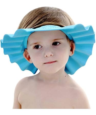Shuiniba Baby Shower Cap Hat for Kids - Blue | Soft Wash Hair Shield | Children Bathing Cap - Buy Online on GoSupps.com